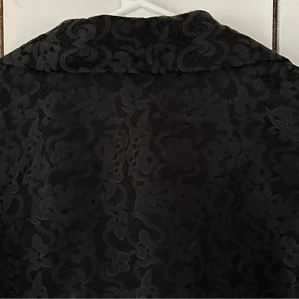 VTG 90’s Issey Miyake Black Jacket Size 3 Flower and Demon Print - Picture 12 of 15